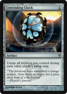 Unwinding clock